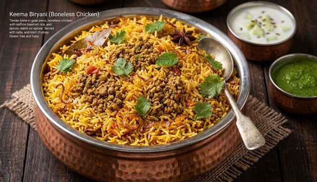 Keema Biryani- ( Chicken ) - Gluten free & Halal ## Fastest selling biryani !!.