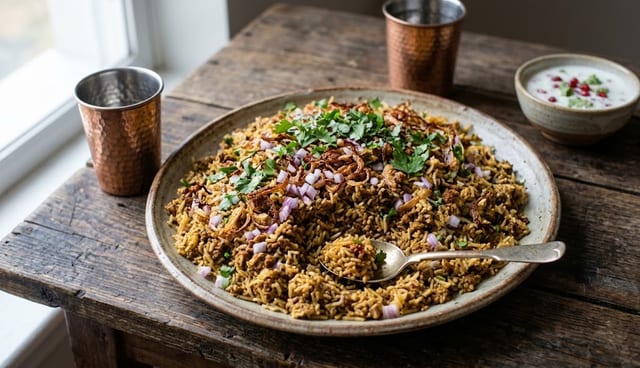 Keema Biryani- ( Chicken ) - Gluten free & Halal.
