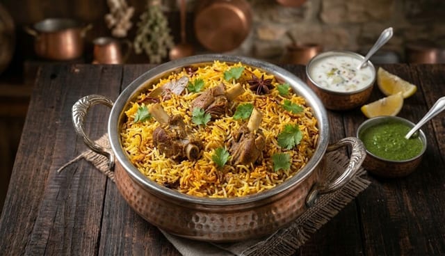 Lunch Goat biryani - gluten free (Halal).