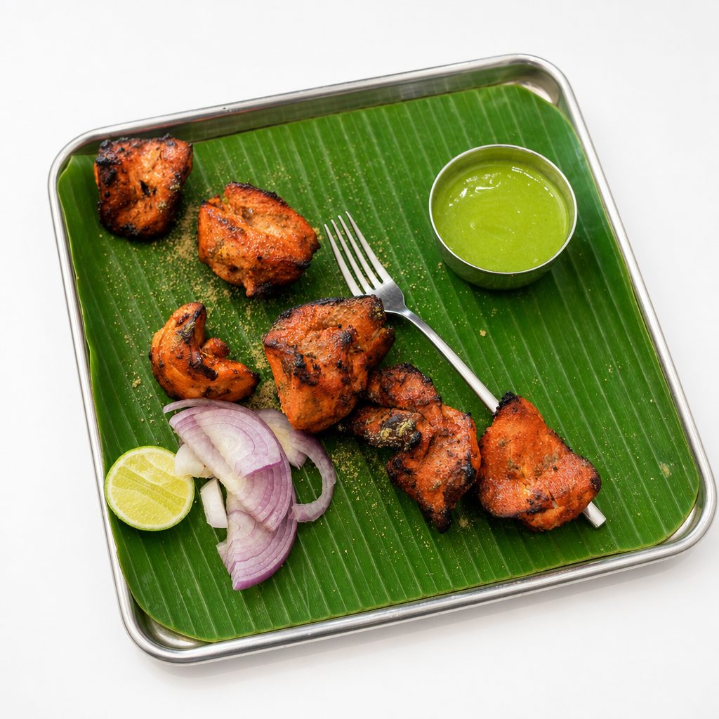 Lunch Chicken Tikka Kabab - Halal and Gluten free.