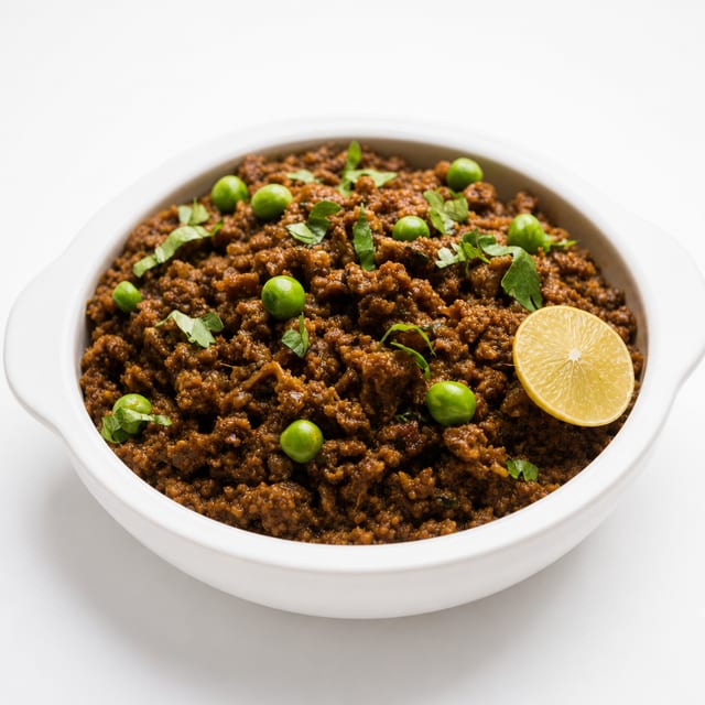 Lunch Keema Mutter --- (halal) Gluten free.