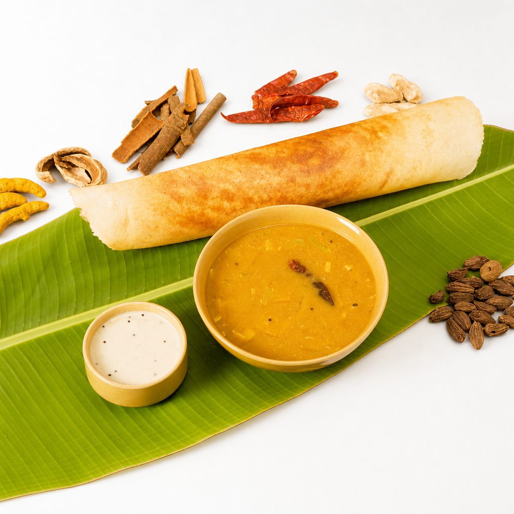 Lunch Chicken Dosa - gluten free & Halal.