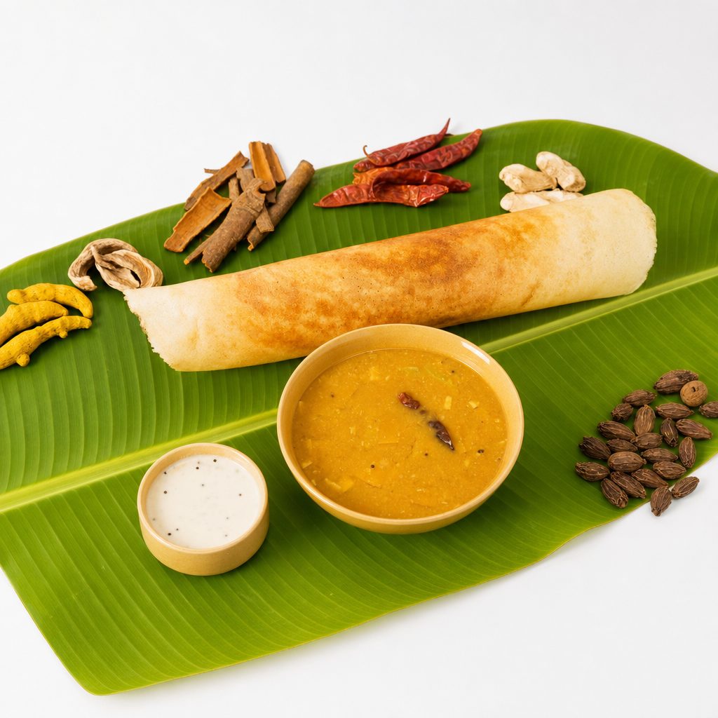 Lunch Mixed Vegetable Dosa( Gluten free).