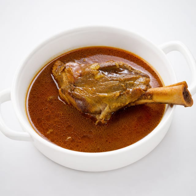 Achari Lamb Shank- gluten free.