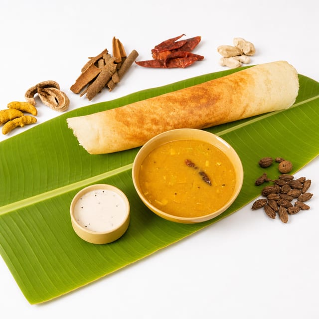 Lunch Spinach Dosa.