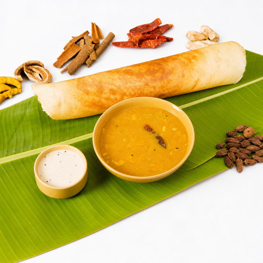 Lunch Chilli Paneer Dosa- gluten free.