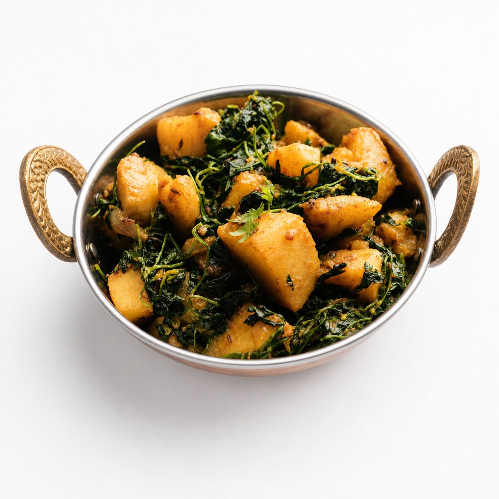 Lunch Vegan Aloo Methi.