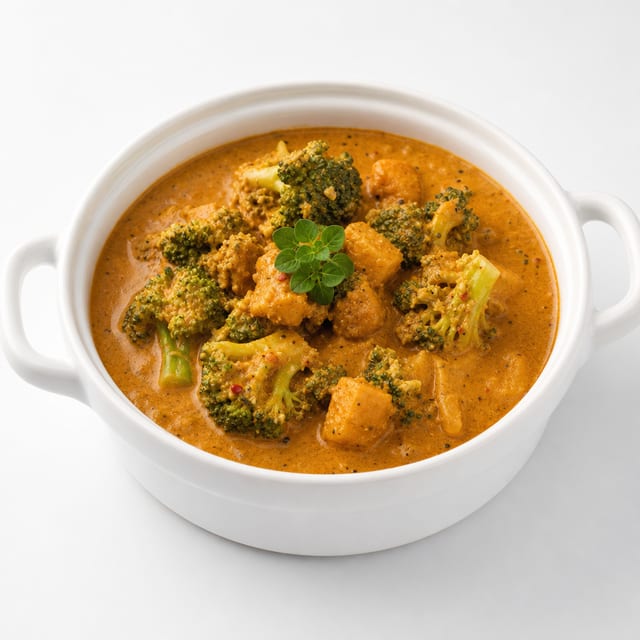Vegan broccoli tikka masala.