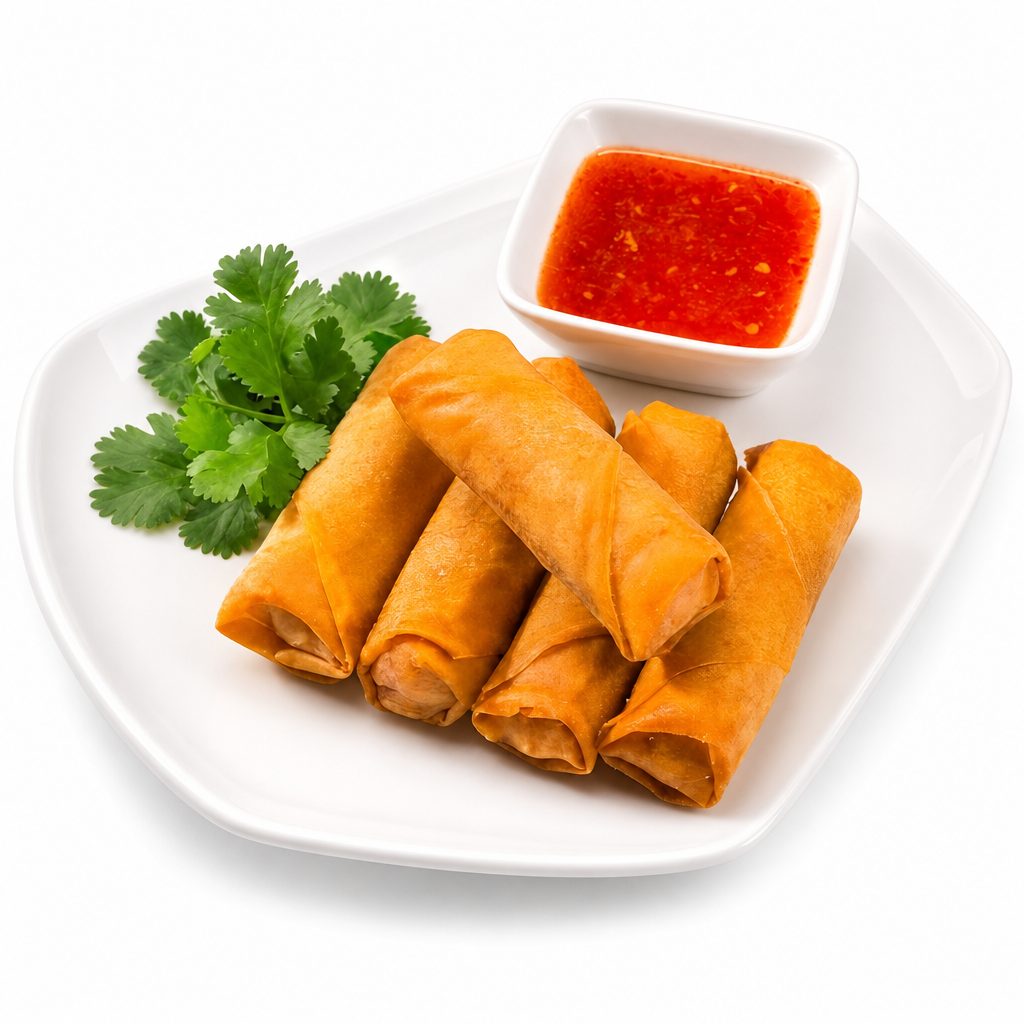 Vegetable spring rolls.