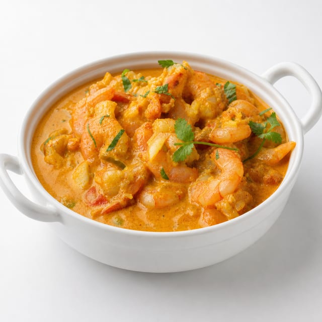 Lunch Shrimp Tikka Masala.