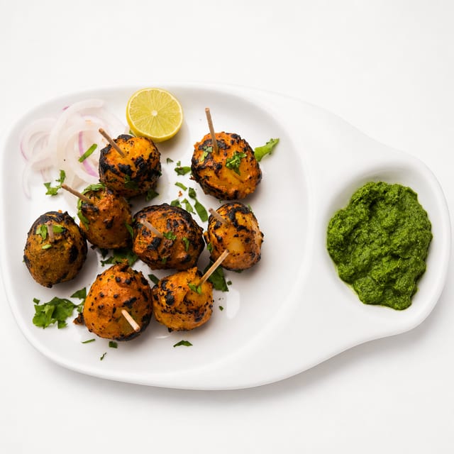 Mushroom Boti Kabab- vegan.