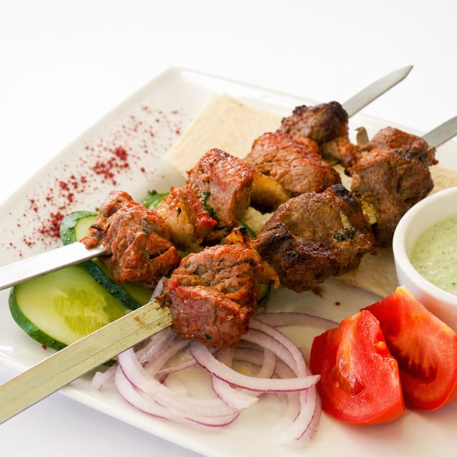 Lunch Lamb Boti Kabab- Halal & gluten free.