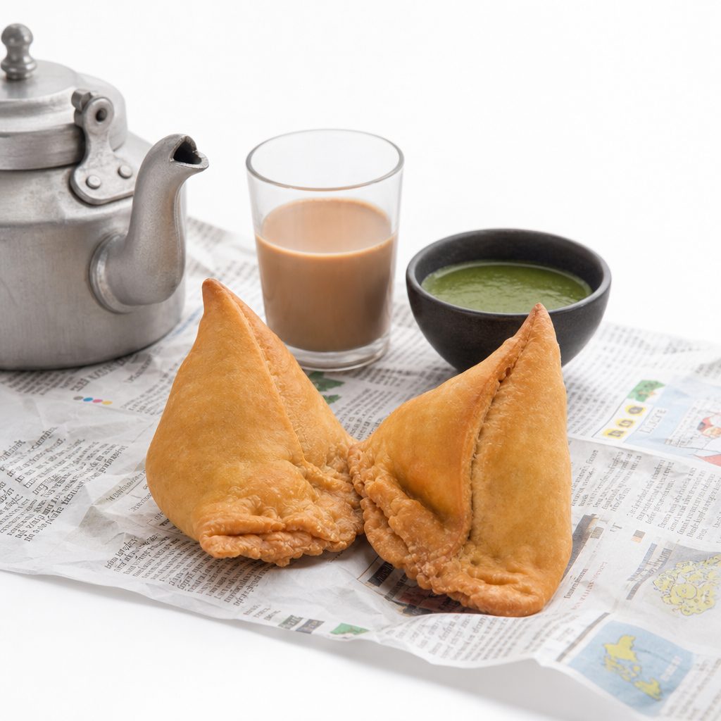 Spinach Samosa (2 Pcs)-- FRESHLY MADE !.