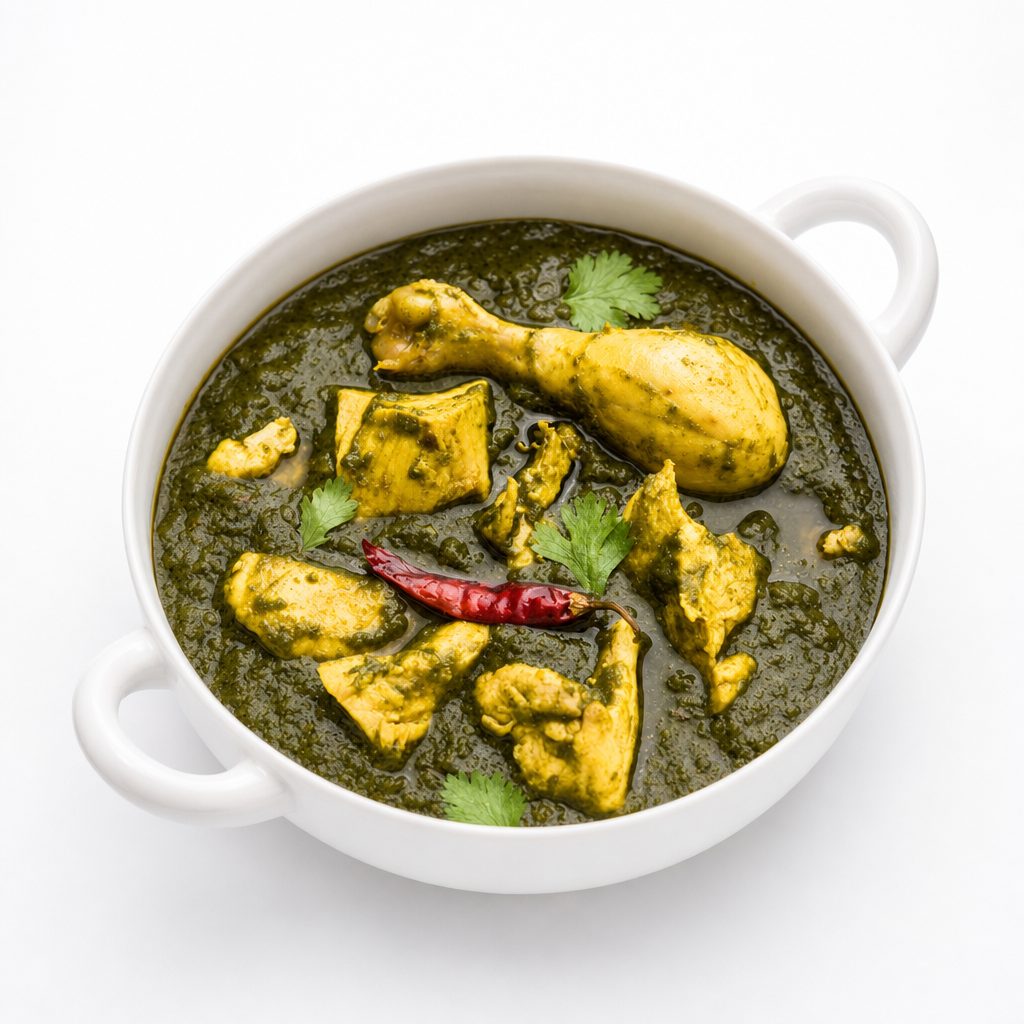 Lunch Chicken Saag-   Gluten free & (  Halal ).